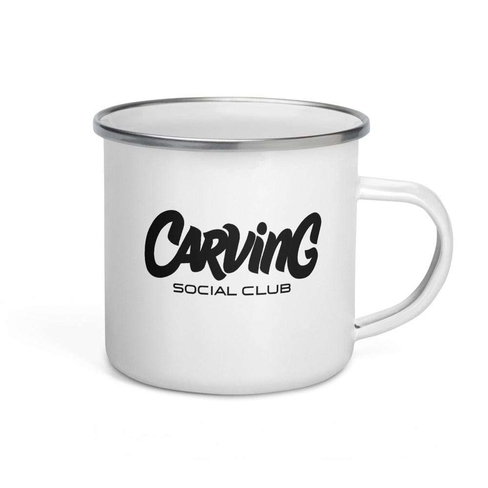 Taza esmaltada blanca Carving Social Club