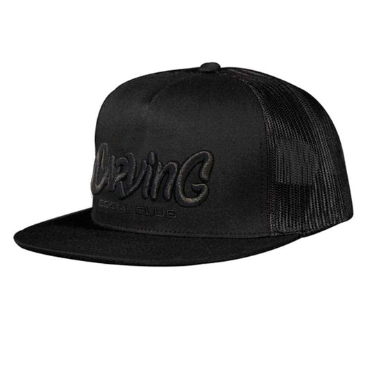 Gorra Trucker negra con logo negro bordado - Carving Social Club