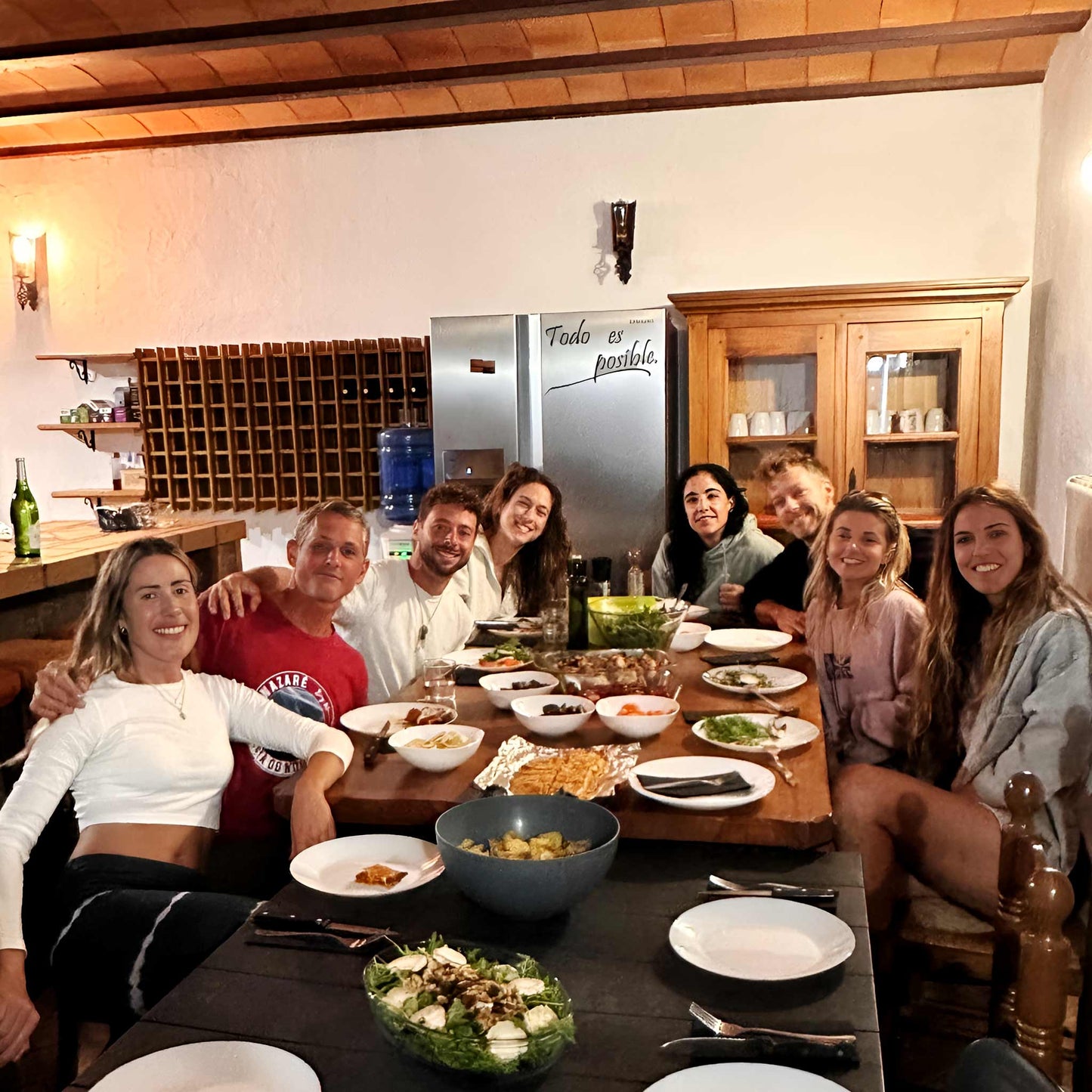 Momento de relax y desconexión total en las zonas comunes de nuestra Surfhouse