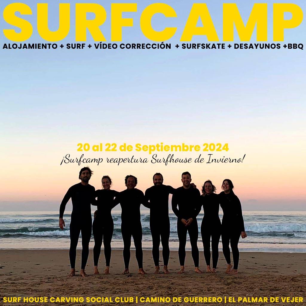 Surfcamp Fin de Semana en El Palmar del 20 al 22 de Septiembre 2024 - Carving Social Club