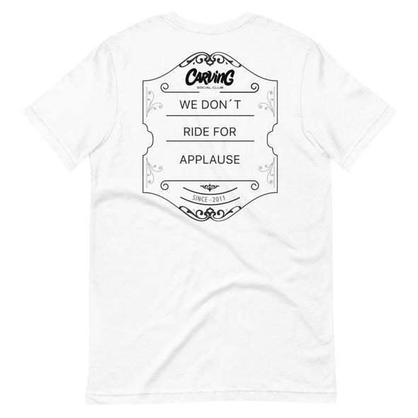 Camiseta blanca manga corta unisex con dibujo en la espalda - Carving Social Club