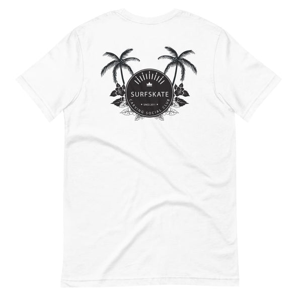 Camiseta blanca manga corta unisex con dibujo en la espalda - Carving Social Club