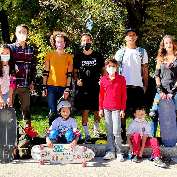 Carving Social Club Clases Clase Grupal Surfskate Niños | Nivel Básico | Parque del Retiro
